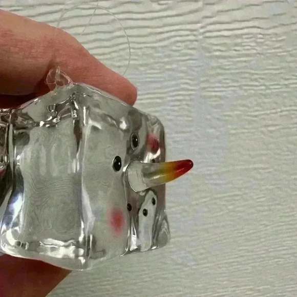 Seasons of Cannon Falls Christmas Ornament Ice Cube Snowman Acrylic - Picture 3 of 3